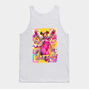 YATTA MARACUJA SORBET - CHUN LI STREET FIGHTER | Happy Winner Anime Video Gamer Girl | PROUD OTAKU Tank Top